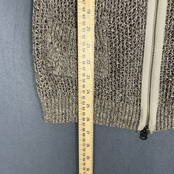 Pendleton Cardigan Womens M Gold Open Knit Full Zip Sweater Preppy Sheer Luxury - Picture 13 of 16